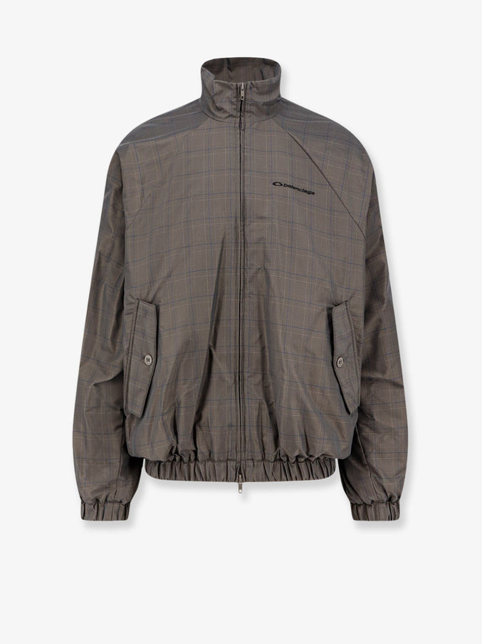 Balenciaga Madras Nylon Jacket Grey Blue