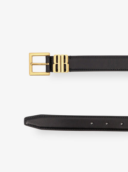 Balenciaga Leather Belt With Bb Editor Leather