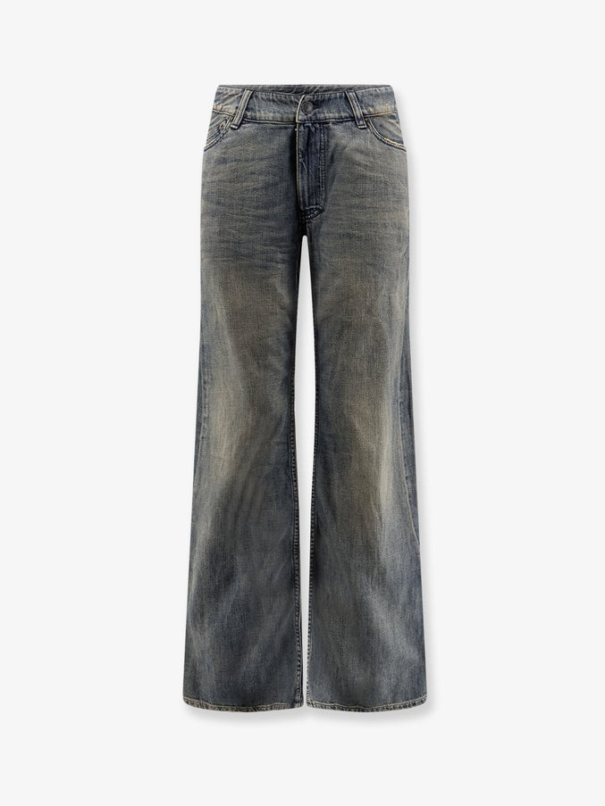Balenciaga Curved Waist Pants Jeans Blue Giallo