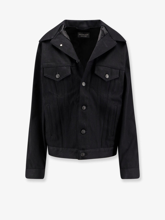 Balenciaga Standing Denim Jacket S Black