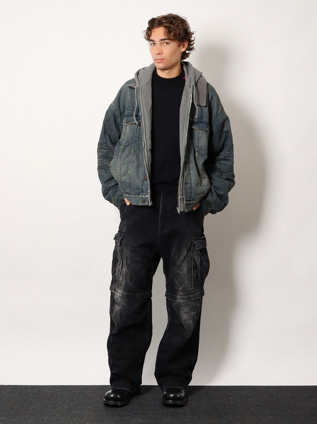 Balenciaga Layered Cotton Denim Jacket