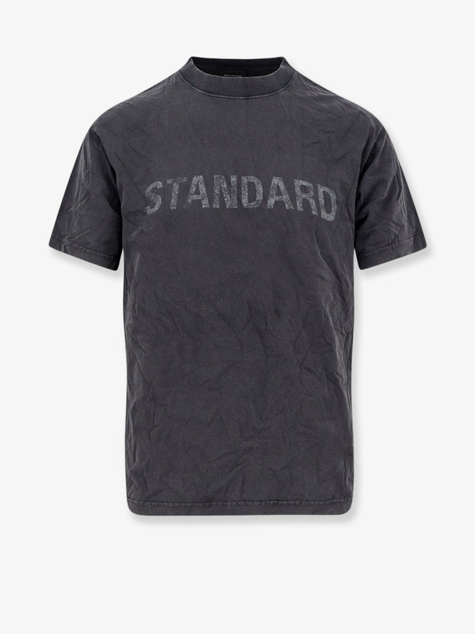 Balenciaga Standard Cotton T-Shirt Faded Washed Black