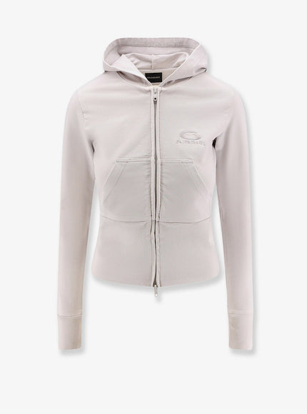 Balenciaga Cotton Hooded Sweatshirt Dirty White