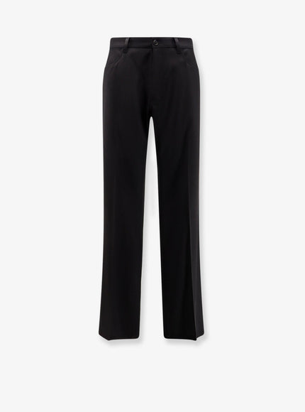 Balenciaga Straight Fit Cotton Trousers Black