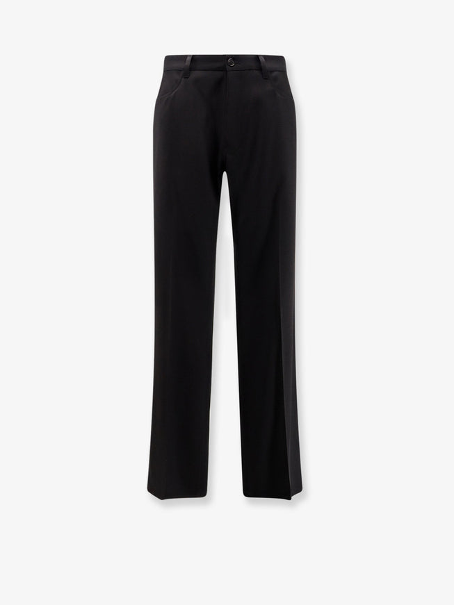 Balenciaga Straight Fit Cotton Trousers Black