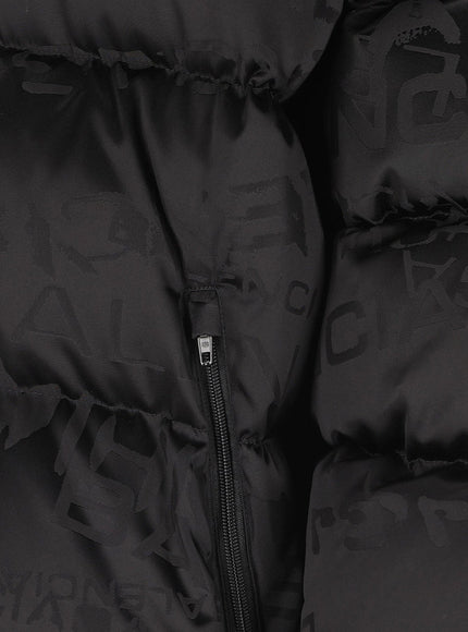 Balenciaga Nylon Down Jacket With All-Over Lettering Logo