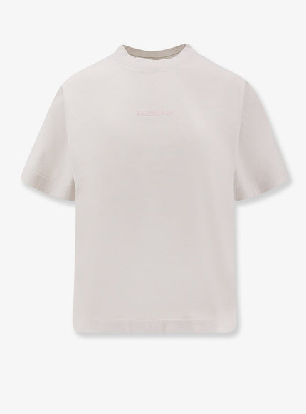 Balenciaga Cotton T-Shirt Dirty White Bby Pink