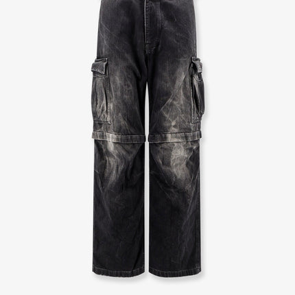 Balenciaga Cargo Black Denim Trousers Black