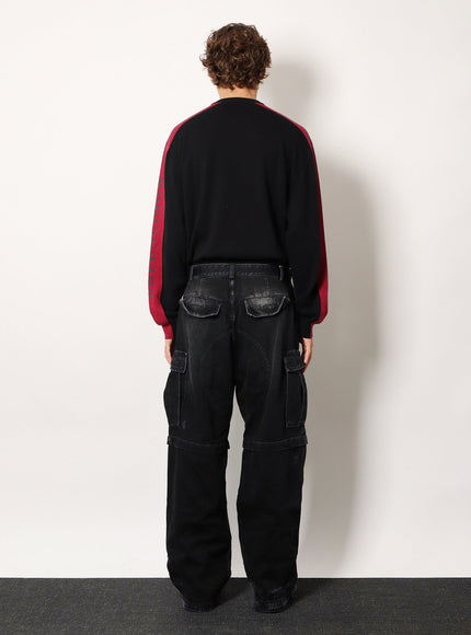 Balenciaga Cargo Black Denim Trousers
