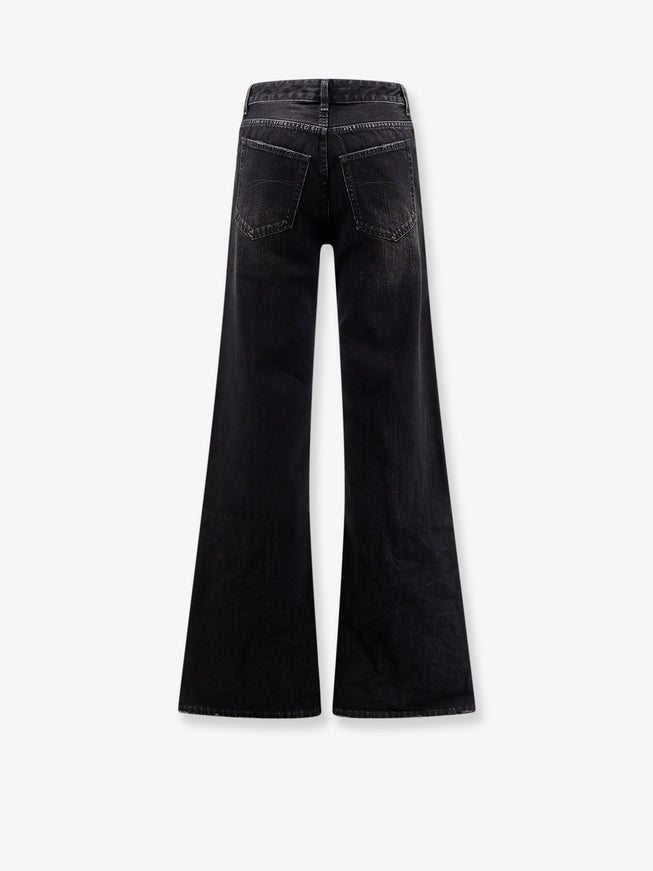 Balenciaga Wide Leg Black Denim Trousers
