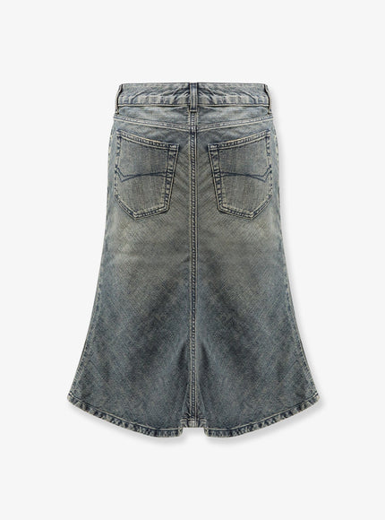 Balenciaga Denim Midi Skirt