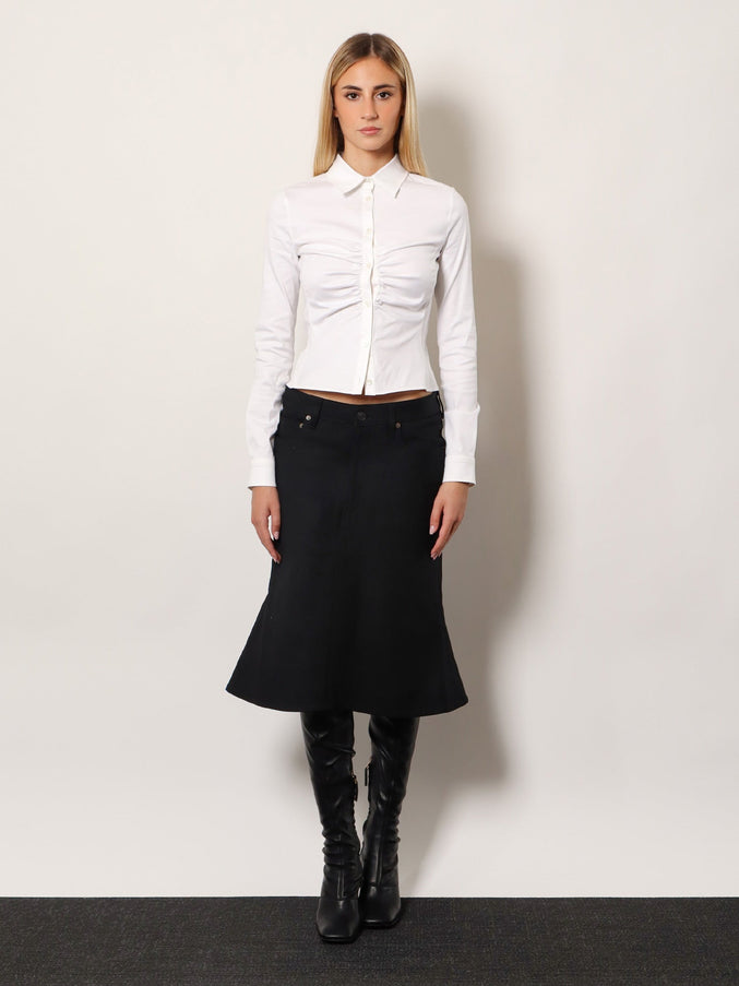 Balenciaga Denim Midi Skirt