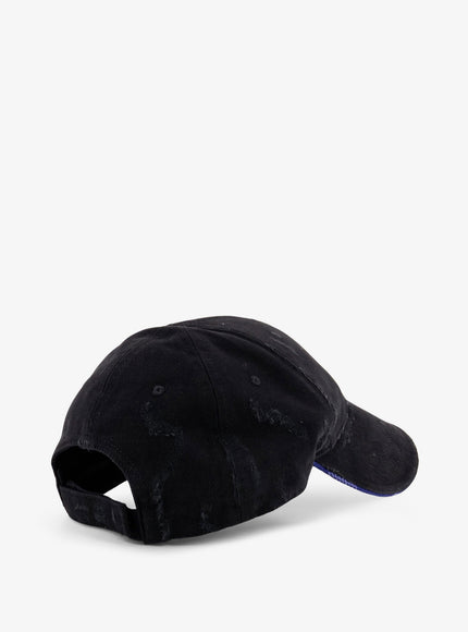Balenciaga Cotton Baseball Hat With Distressed Effect