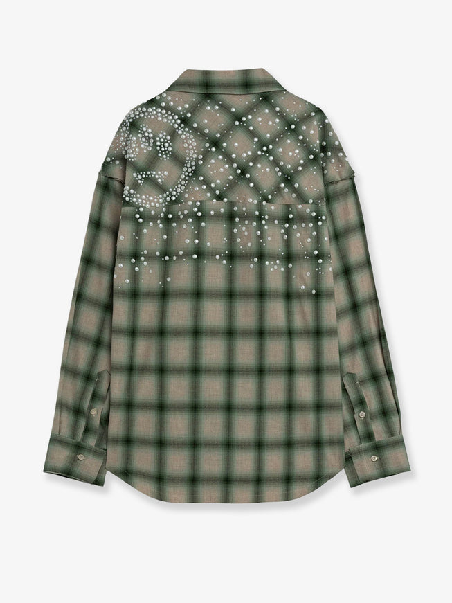 Barrow Shirt With Check Pattern And All-Over Studs