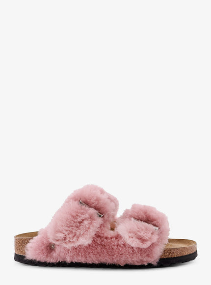 Birkenstock Arizona Faux Fur Low Sandals Crystal Rose