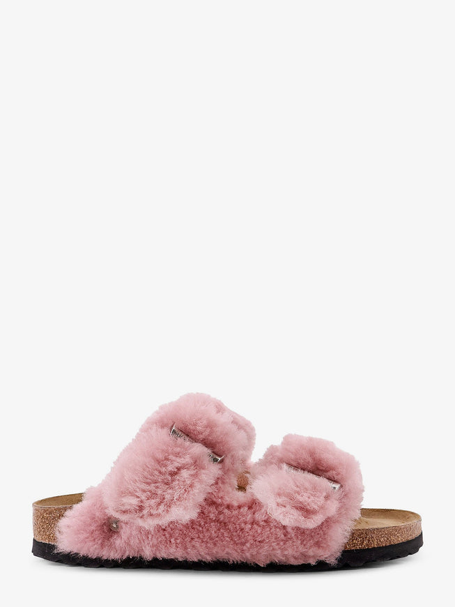 Birkenstock Arizona Faux Fur Low Sandals Crystal Rose
