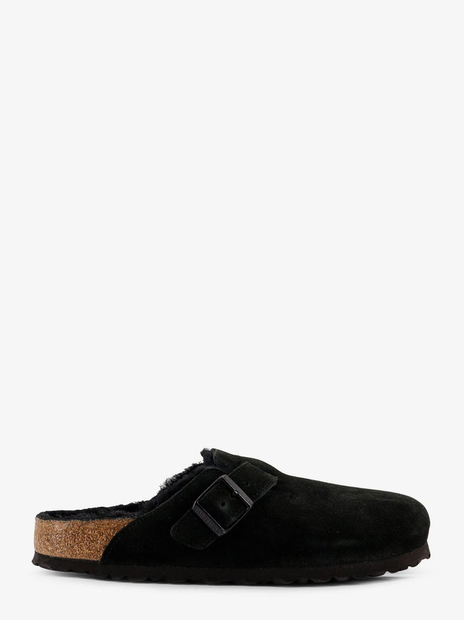 Birkenstock Boston Vl/Shearling Suede Mule Black