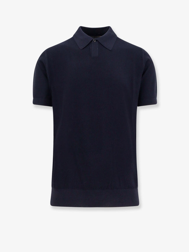 Boss Virgin Wool Polo Shirt Dark Blue