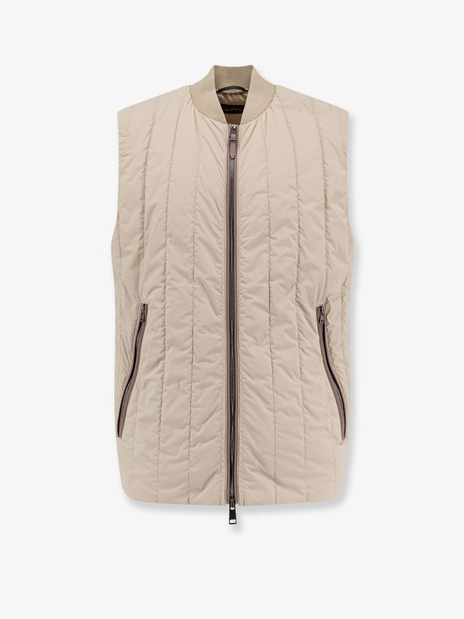 Boss Nylon Sleeveless Jacket Dark Beige