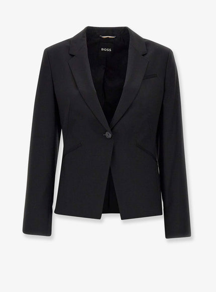 Boss Jia9 Virgin Wool Blazer Black