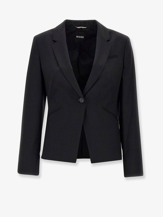 Boss Jia9 Virgin Wool Blazer Black