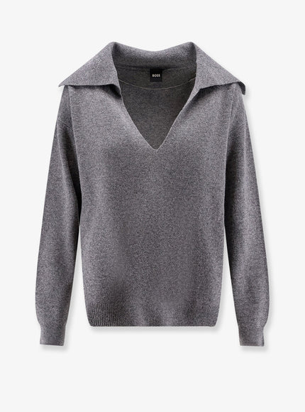Boss Wool And Cashmere Sweater Dark Grey