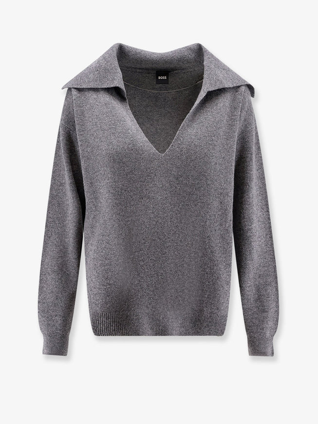 Boss Wool And Cashmere Sweater Dark Grey