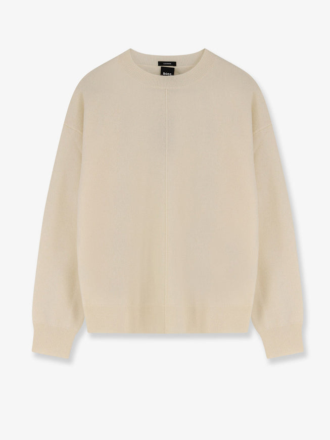 Boss Fascona Cashmere Sweater Open White