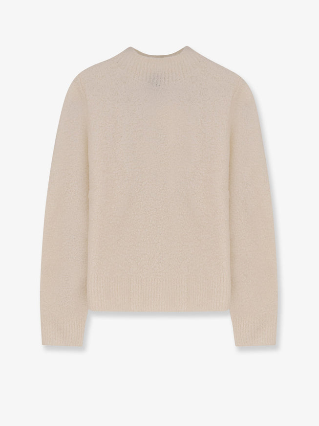Boss Fubrina Wool And Cashmere Sweater Open White