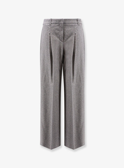 Boss Tiana Recycled Wool Blend Trousers Light Pastel Grey