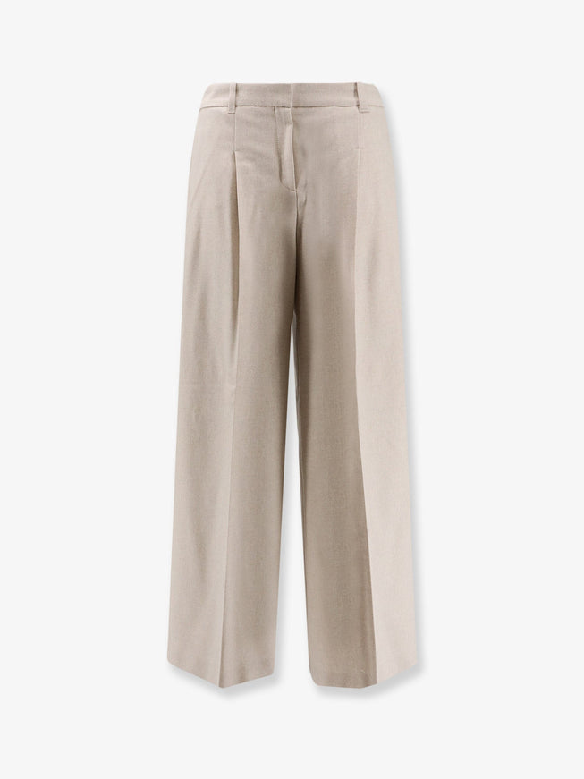 Boss Tiana Recycled Wool Blend Trousers Open White