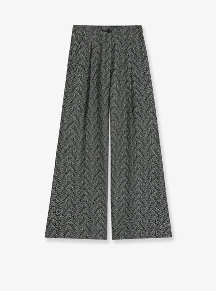 Boss Tetosa2 Herringbone Fabric Trousers Open Miscellaneous