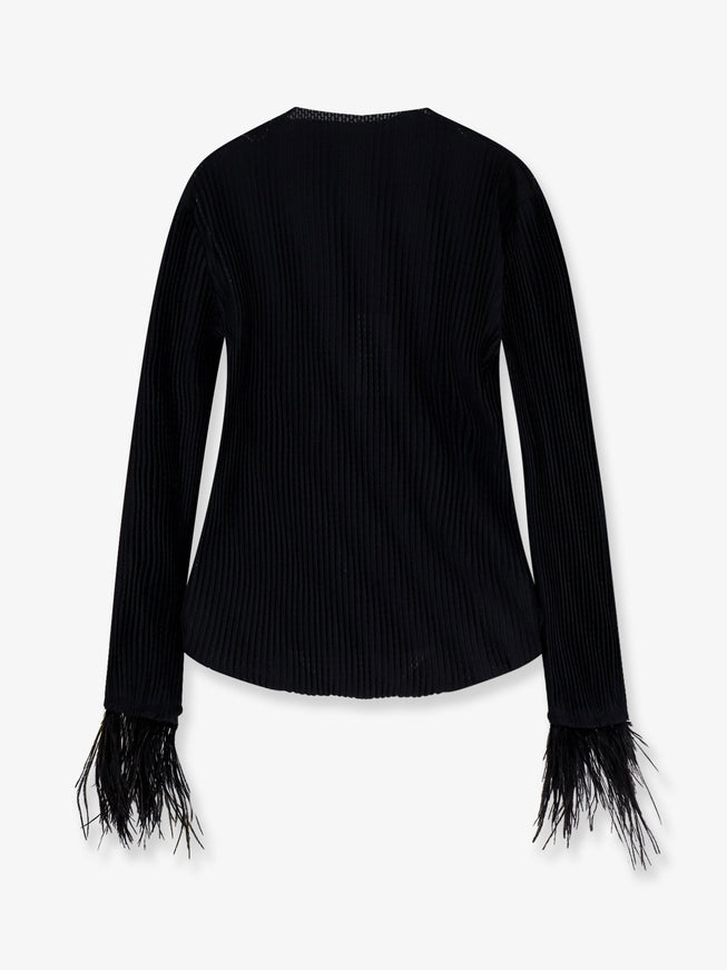 Boss Efedera Pleated Top Black