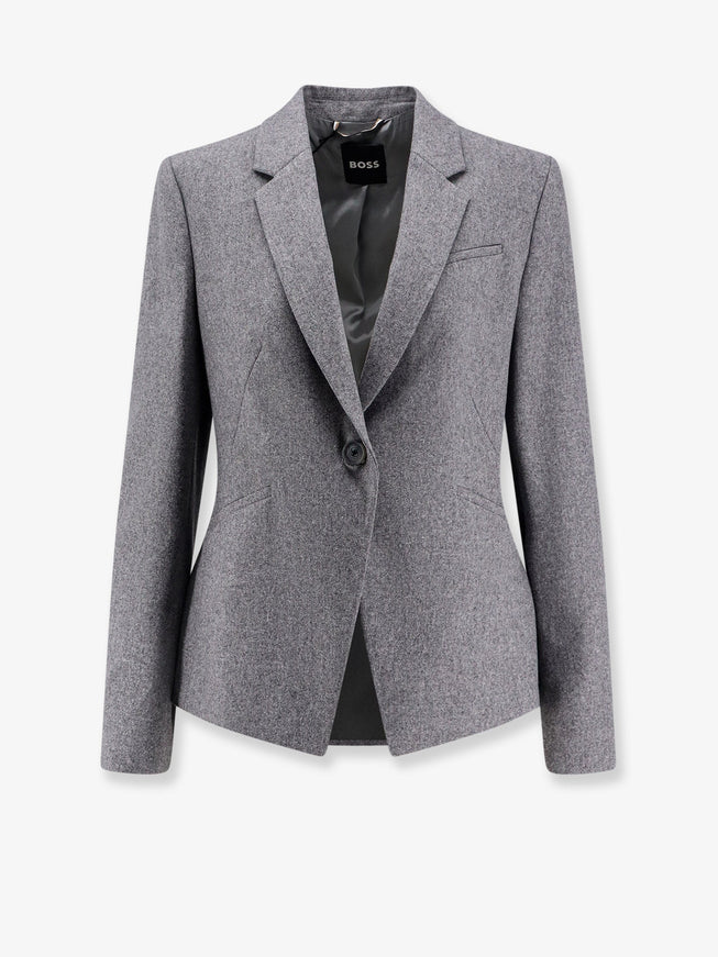 Boss Jia9 Manteco Wool Blazer Light Pastel Grey