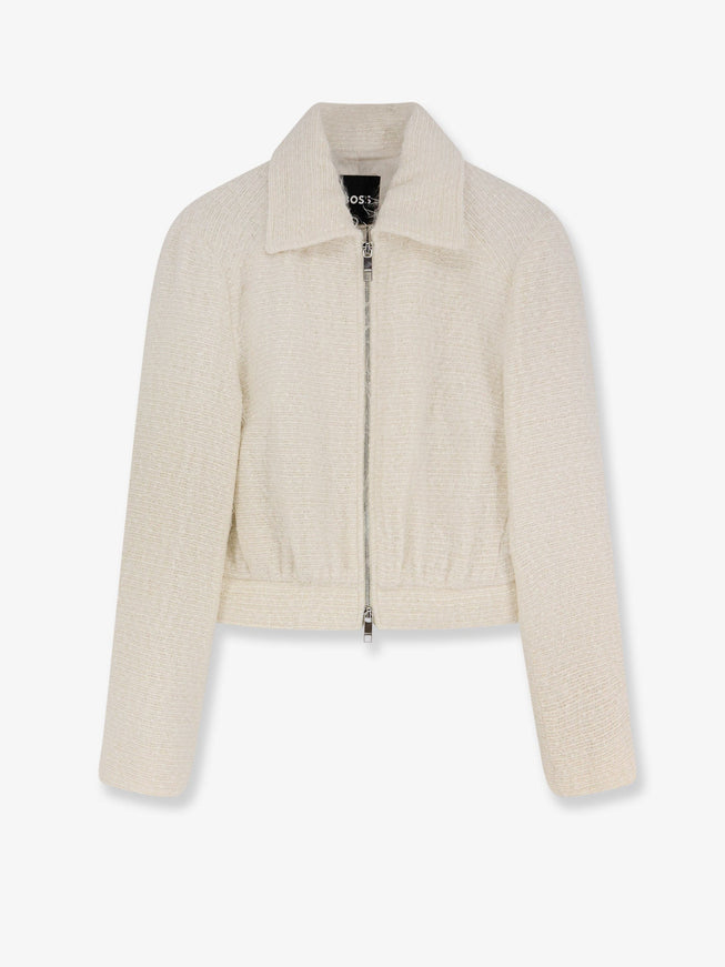 Boss Jocalen Wool Blend Jacket Open White