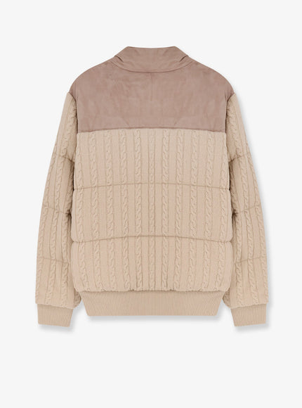 Boss Heat Virgin Wool And Cashmere Jacket With Suede Inserts