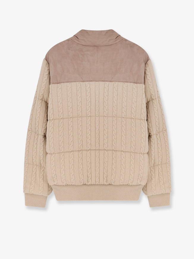 Boss Heat Virgin Wool And Cashmere Jacket With Suede Inserts