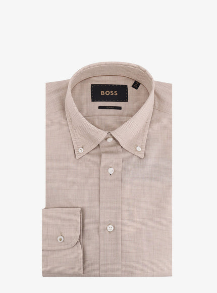 Boss Cotton Shirt Open Beige