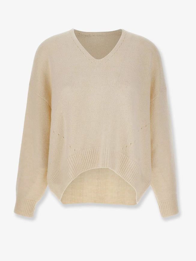 Boss Alpaca Blend Sweater Open White