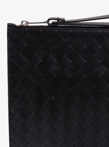 Bottega Veneta Leather Clutch With Intrecciato Motif
