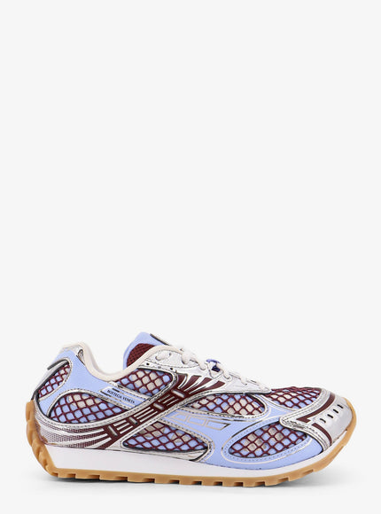 Bottega Veneta Orbit Leather And Mesh Sneakers Blu