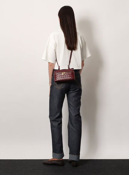 Bottega Veneta Bang Bang Leather Vanity Case With Intrecciato Motif