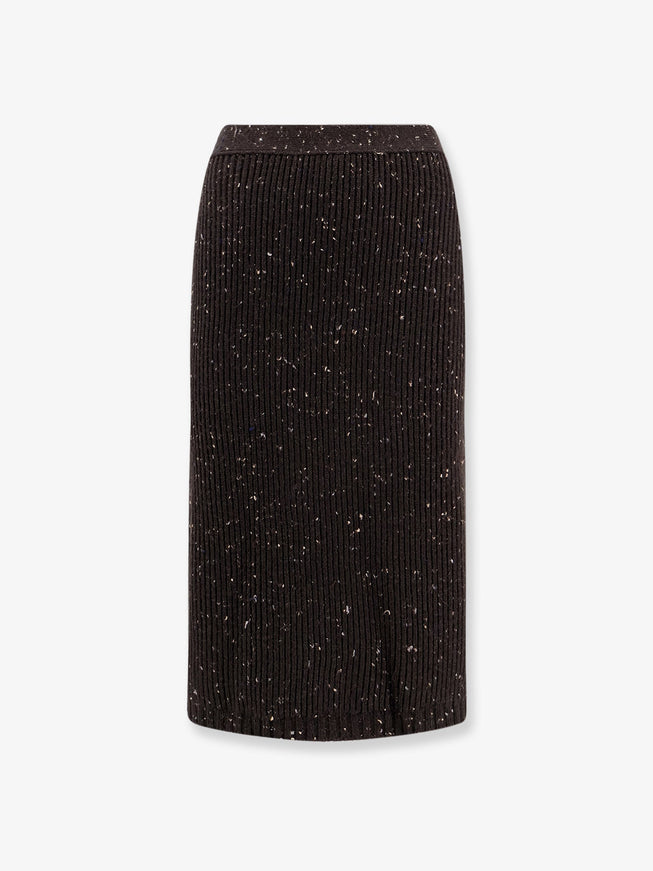 Bottega Veneta Midi Wool Skirt Fondant