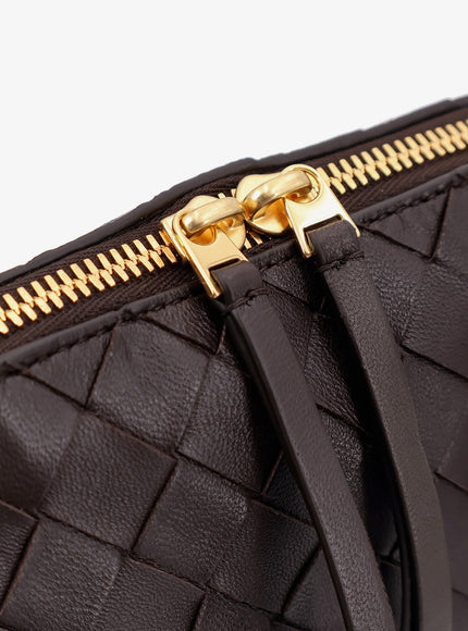Bottega Veneta Concert Leather Clutch With Intrecciato Motif