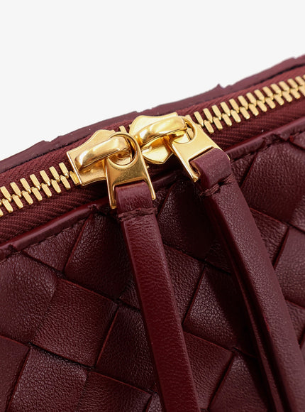 Bottega Veneta Concert Leather Clutch With Intrecciato Motif