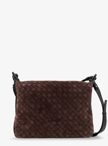 Bottega Veneta Intrecciato Suede Shoulder Bag