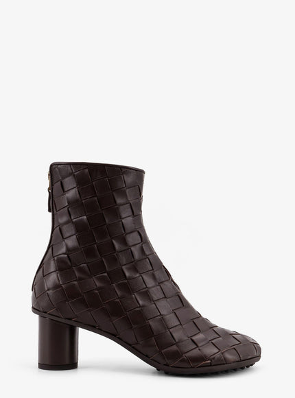 Bottega Veneta Leather Ankle Boots With Intrecciato Motif Fondant