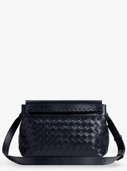 Bottega Veneta Andiamo Messenger Shoulder Bag In Woven Leather With Knot Detail