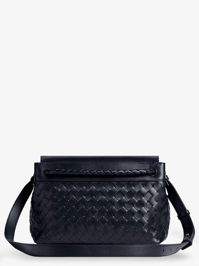 Bottega Veneta Andiamo Messenger Shoulder Bag In Woven Leather With Knot Detail
