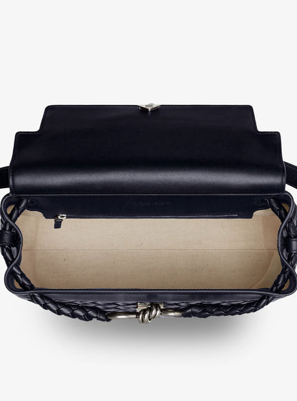 Bottega Veneta Andiamo Messenger Shoulder Bag In Woven Leather With Knot Detail